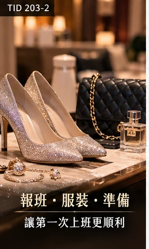 禮服店報班服裝鞋子與妝髮準備