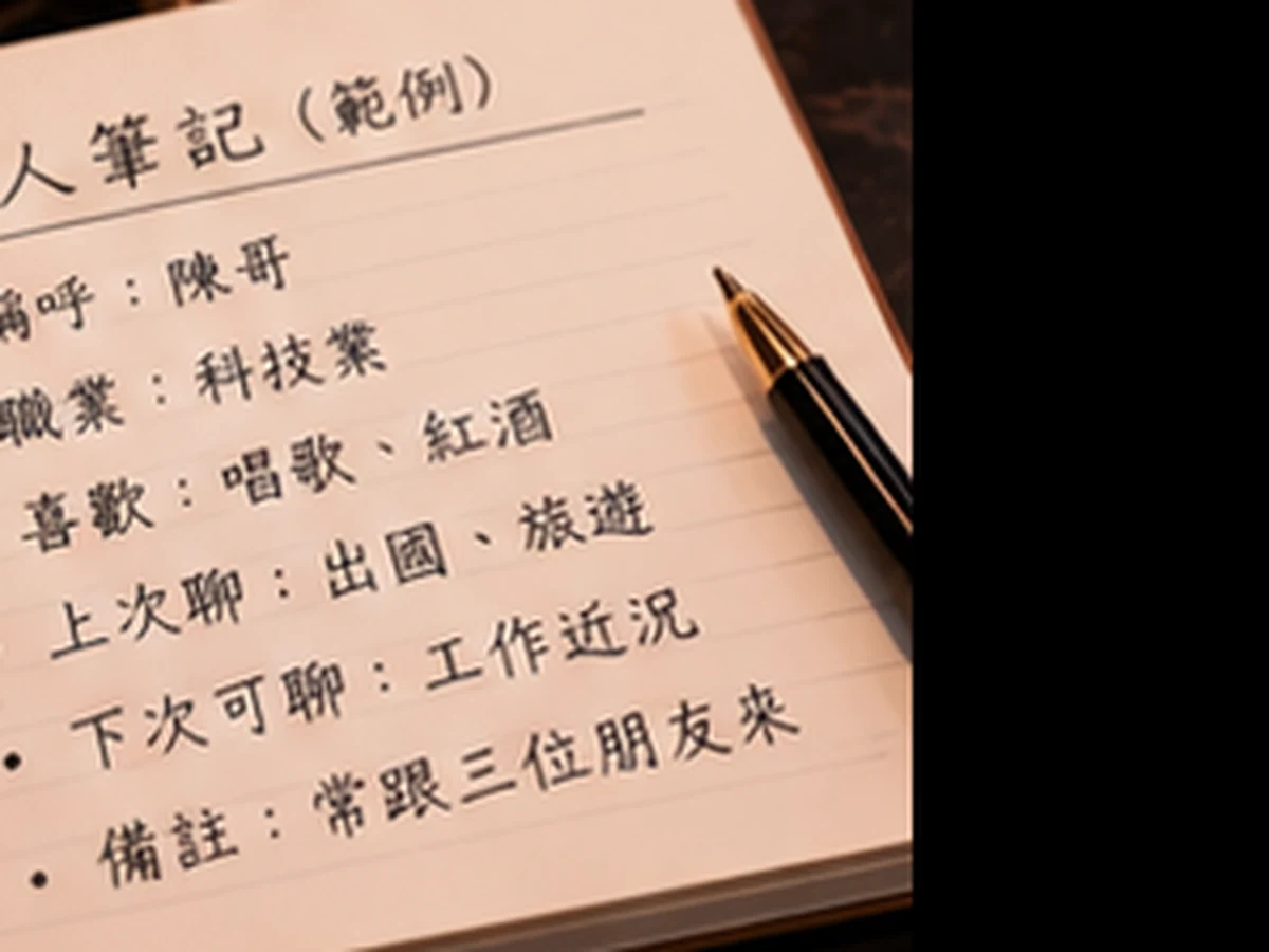 酒店公關客人回訪筆記與聊天內容
