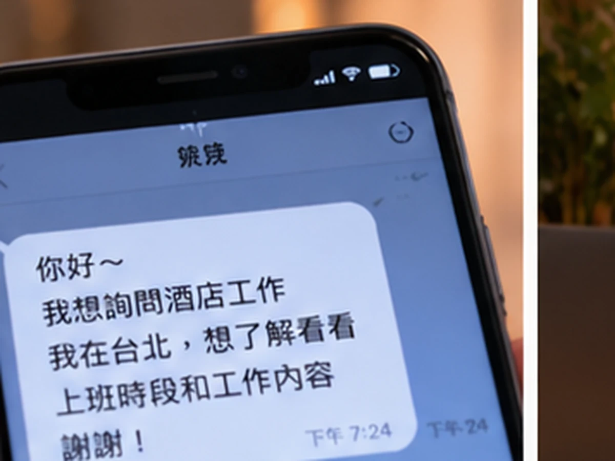 第一次聯絡酒店經紀詢問工作安排