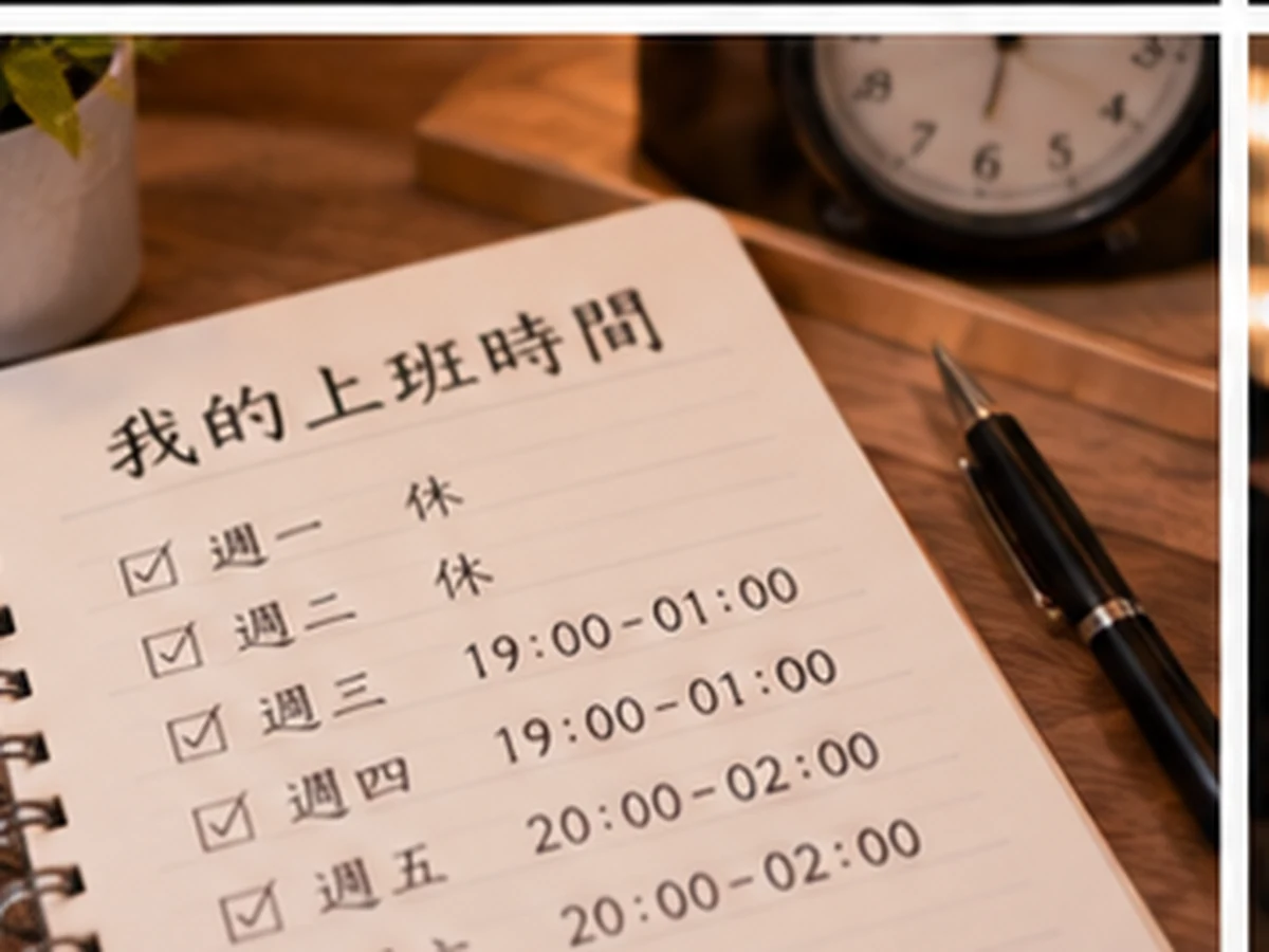 酒店兼差短時數班與每週出勤時間安排